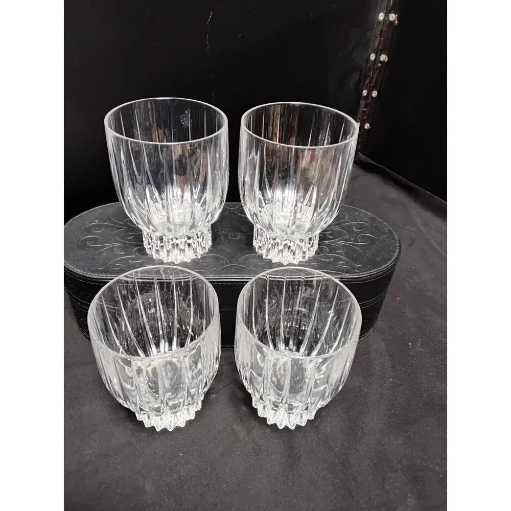 Mikasa set of 4 Crystal Algonquin footed high ball glasses discontinued